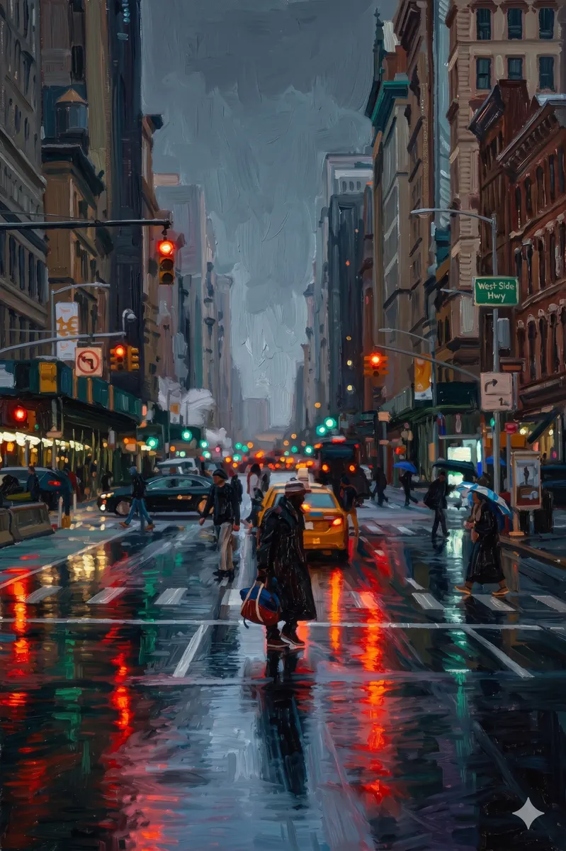 Rainy City Crosswalk