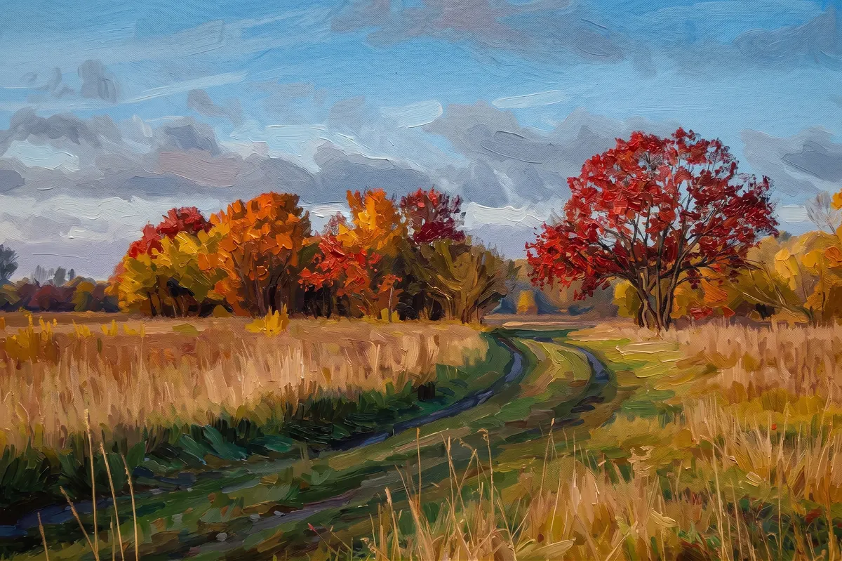 Autumn Meadow Path