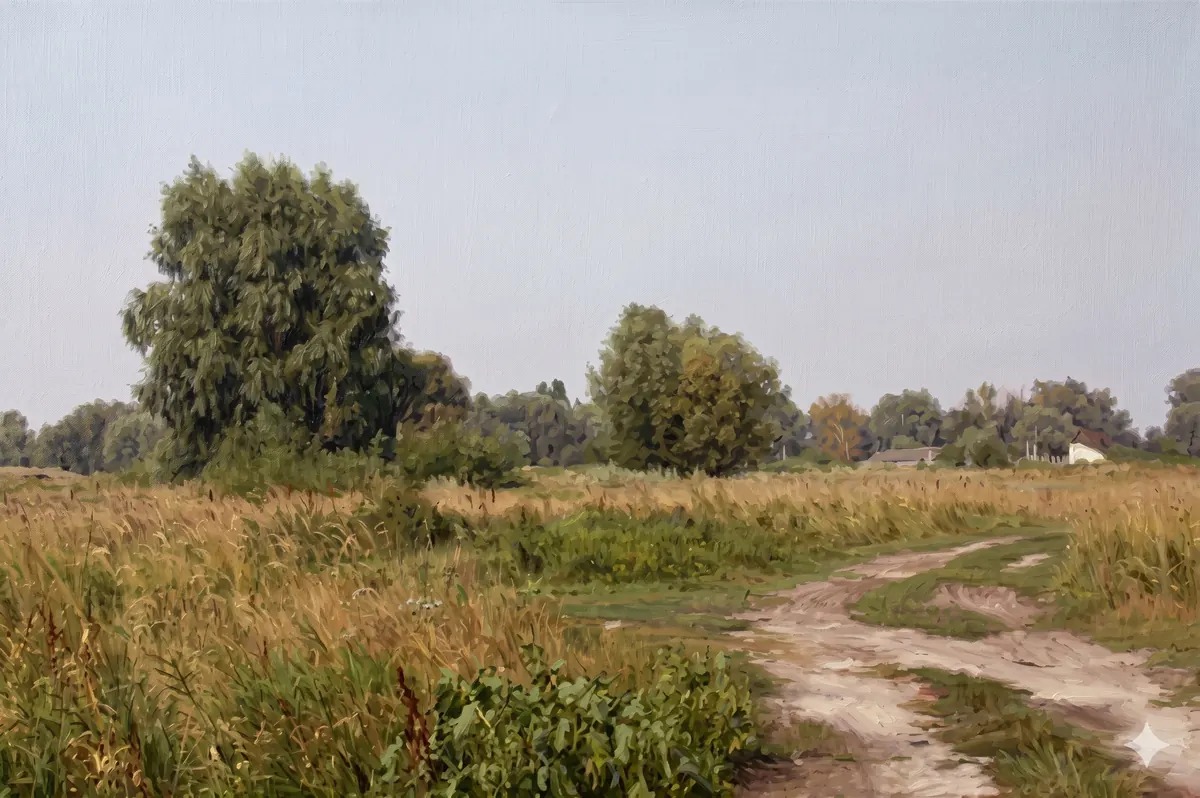 Meadow Path With Trees