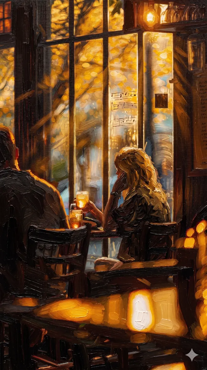 Candlelit Window Cafe