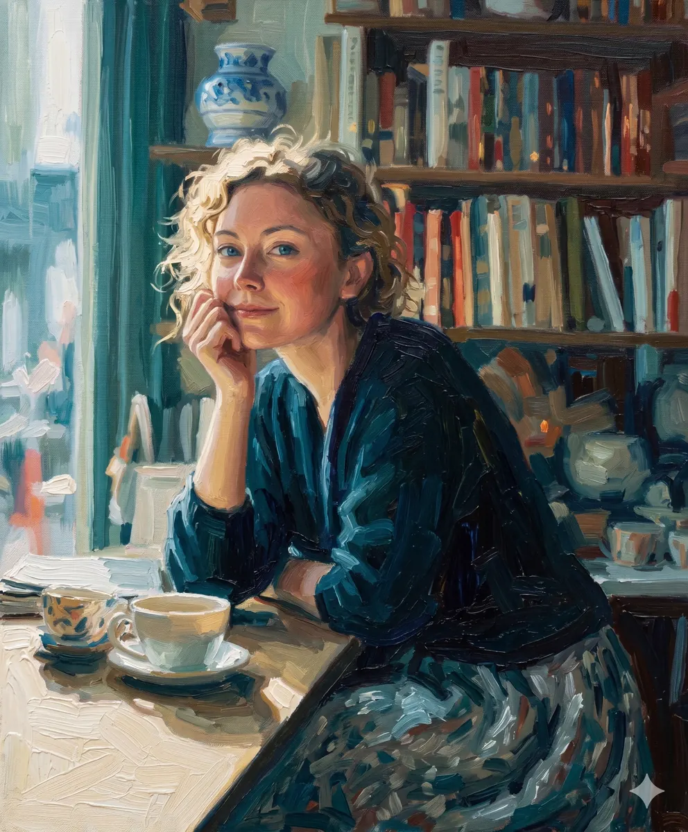 Woman Reading Room