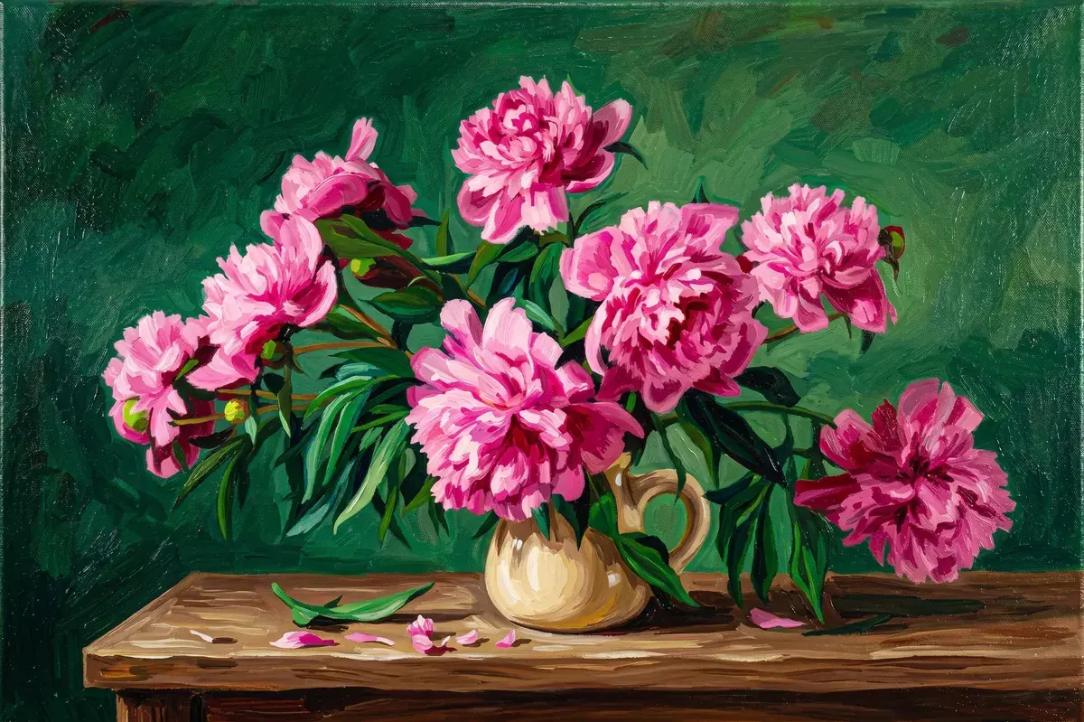 Pink Geraniums Bowl