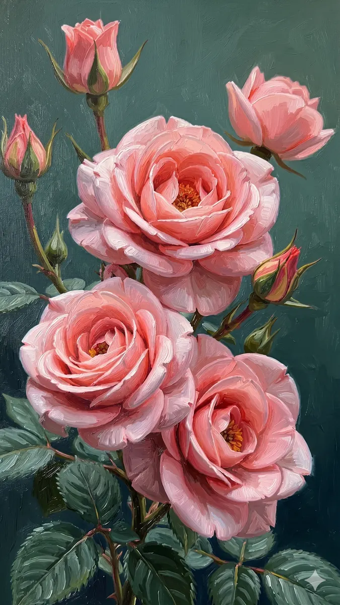 Three Pink Roses